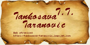 Tankosava Taranović vizit kartica